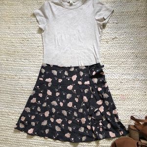 Ann Taylor Loft sz 4 floral midi skirt EUC